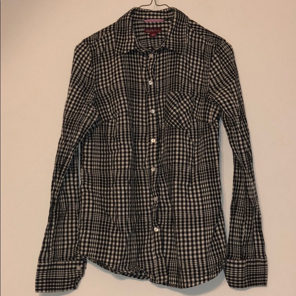 Plaid checkered button down